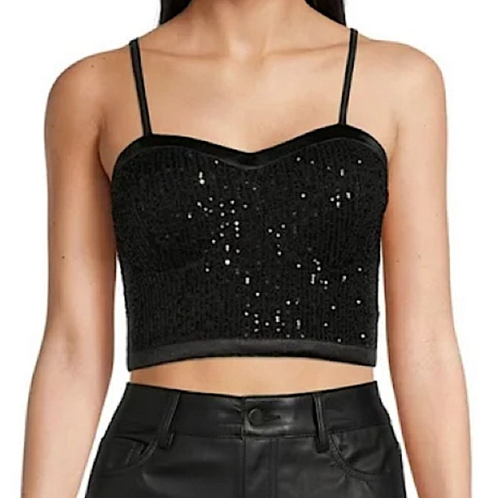 Sequin Padded Crop